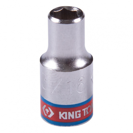 KING TONY Головка торцевая стандартная шестигранная 1/4", 7/32", дюймовая