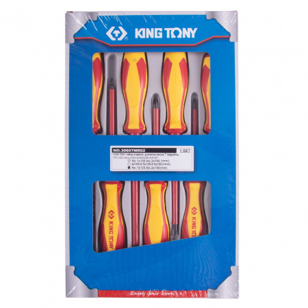 KING TONY Набор отверток, диэлектрические, 7 предметов